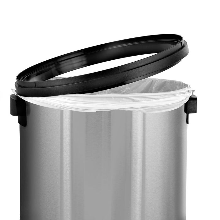 Alpine Industries 17 Gal. Stainless Steel Commercial Trash Can with Swing Lid 2 Pack ALP470-65L-1-2PK