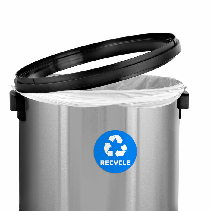 Alpine Industries 17 Gallon Stainless Steel Indoor Recycling Receptacle with Swivel Lid ALP470-65L-1-R