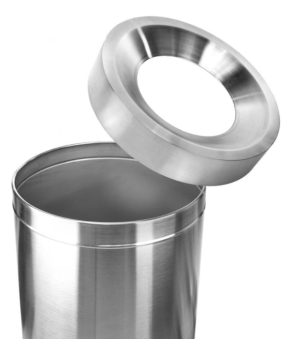 Alpine Industries 50 Gal. Stainless Steel Commercial Indoor Trash Can 2 Pack ALP475-50-2PK