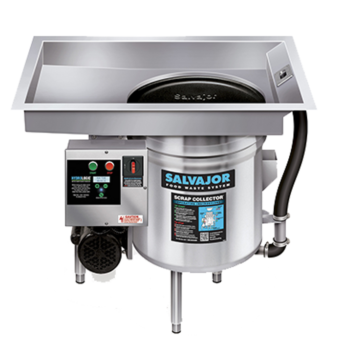 Salvajor P914 Pot/Pan Scrap Collector Pre-flushing & Collecting System 3/4 HP Corrosion-Resistant Pump Stainless Steel