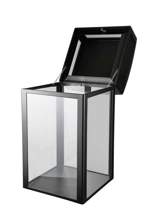 Alpine Industries ALP471-40-CLR: 40-Gallon, DHS-Complaint, Waste Receptacle with Transparent Panel’s ALP471-40-CLR