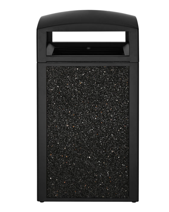 Alpine Industries Alpine Industries Rugged 40-Gallon All-Weather Trash Containers with Gray Stone Panels ALP471-40-GRYS