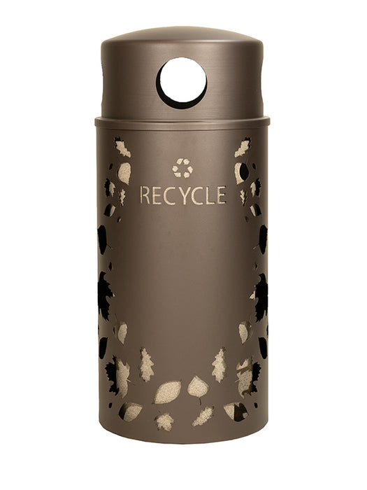 Ex-Cell Nature Series Leaves 33-gallon Outdoor Recycling Receptacle