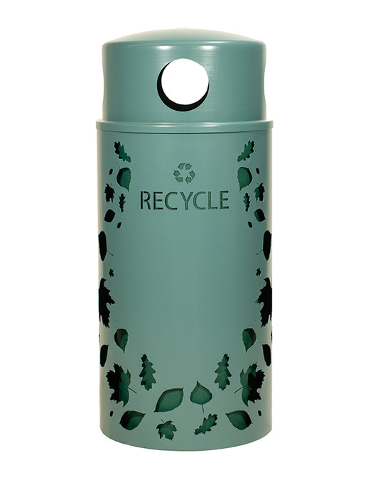 Ex-Cell Nature Series Leaves 33-gallon Outdoor Recycling Receptacle