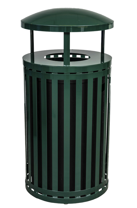 Ex-Cell Streetscape Collection 45-gallon Heavy-duty Outdoor Trash Receptacle w/ Canopy