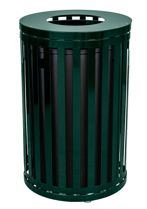 Ex-Cell Streetscape Collection 45-gallon Heavy-duty Outdoor Trash Receptacle w/ Funnel Top