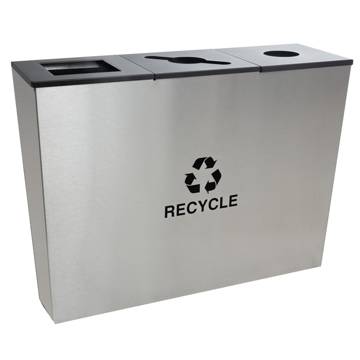 Ex-Cell Metro Collection 54-gallon Indoor Three-Stream Receptacle